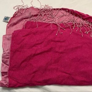 Two tone pink Portolano cashmere/silk pashmina
